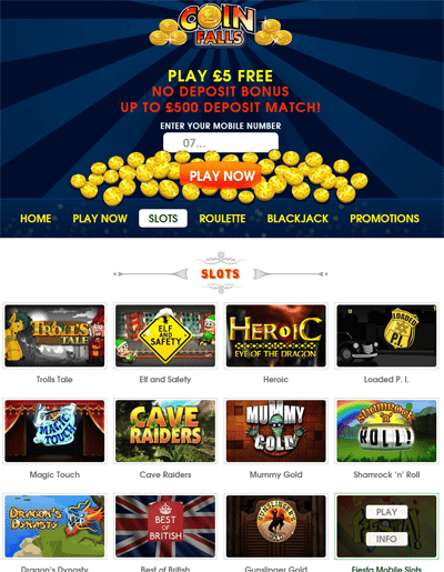 Mobile slots sms