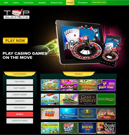 Mobile Slots and Casino Games at Top Slot Site