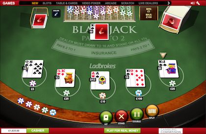 Ladbrokes Casino Freeplay Blackjack Online